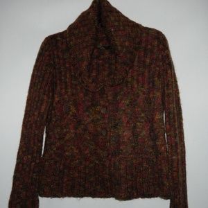 PrAna wool blend cowl neck cardigan M